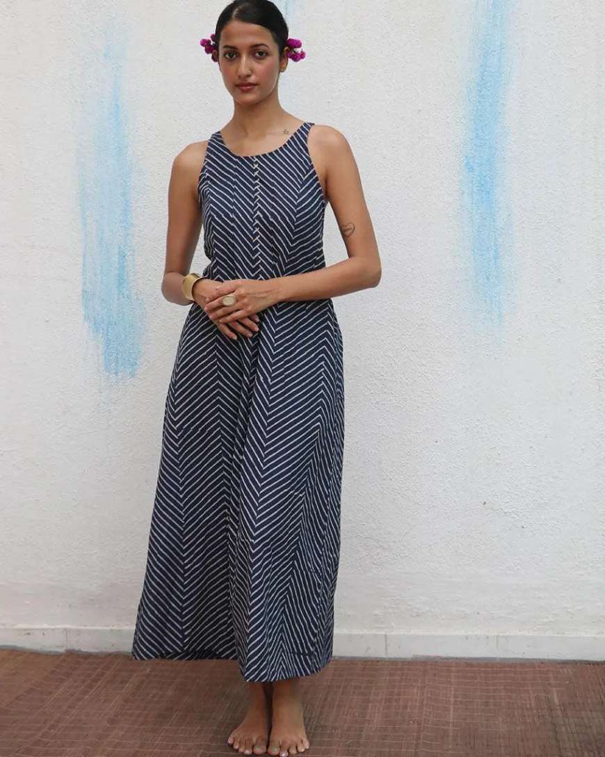 Aab-e-gul Blockprinted Cotton Dress - Flower Girl