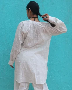 Adaag Cotton Kurta - Safed