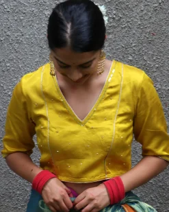 Akshara Mashru Silk Blouse - Chandani
