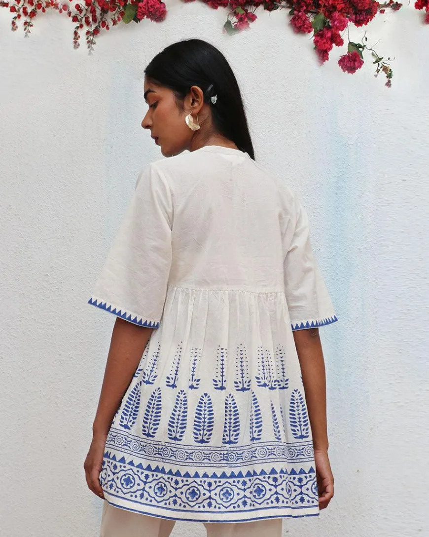 Alizeti Blockprinted Cotton Top - BGVL