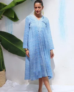 Amaris Handprinted Cotton Dress - WITC