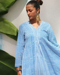 Amaris Handprinted Cotton Dress - WITC