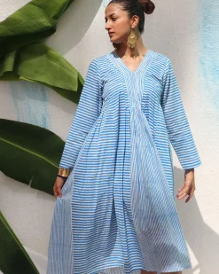 Amaris Handprinted Cotton Dress - WITC