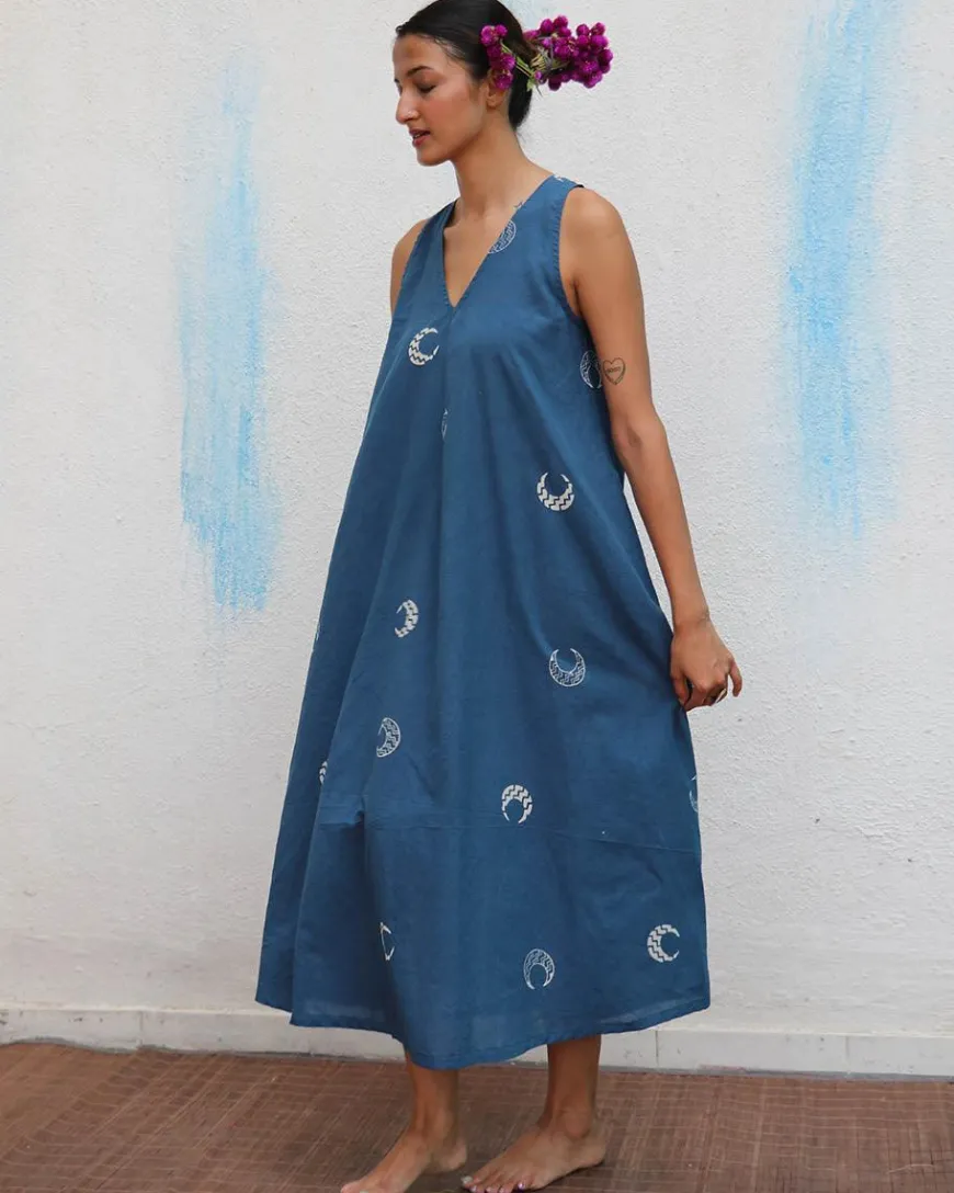 Aparajita Blockprinted Cotton Dress - Flower Girl