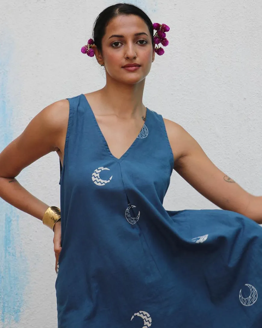 Aparajita Blockprinted Cotton Dress - Flower Girl
