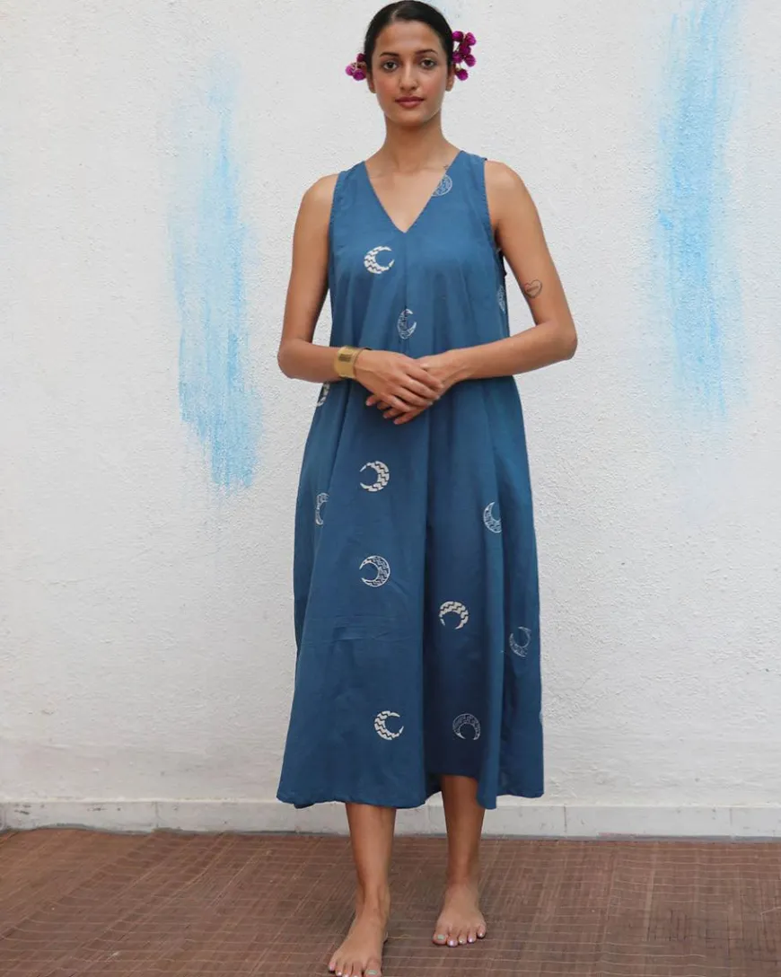 Aparajita Blockprinted Cotton Dress - Flower Girl