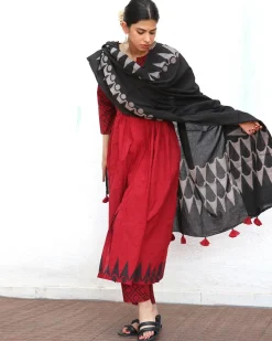 Asra Blockprinted Cotton Dupatta - NOMAD