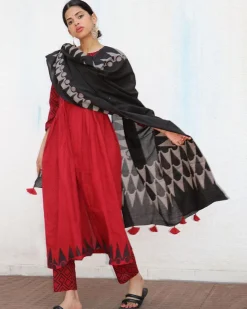 Asra Blockprinted Cotton Dupatta - NOMAD