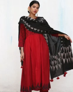 Asra Blockprinted Cotton Dupatta - NOMAD