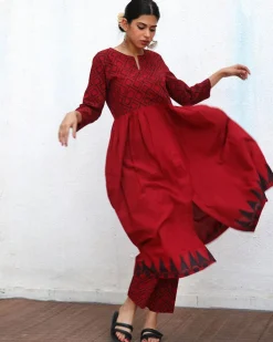 Aurora Block printed Cotton Kurta Set - NOMAD