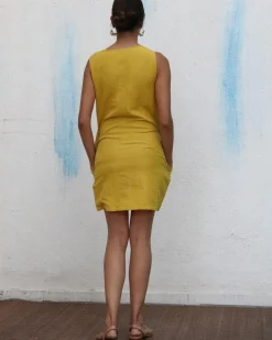 Avabelle Handwoven Linen Dress - Breathe