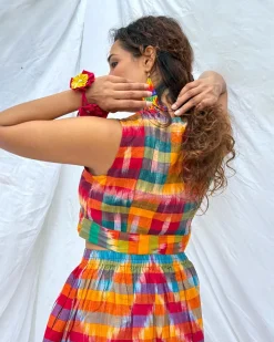 Basanti Gamcha Cotton Top - GMC