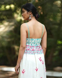 Begonia’s Blush Ivory Block Printed Dress - MMG