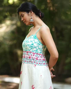 Begonia’s Blush Ivory Block Printed Dress - MMG