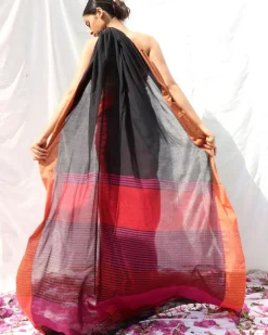 Belladonna Handwoven Cotton Saree - LIDD