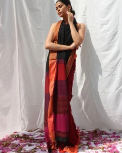 Belladonna Handwoven Cotton Saree - LIDD