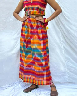 Bhanwar Gamcha Cotton Skirt - GMC