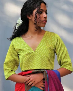Birva Mashru Silk Blouse