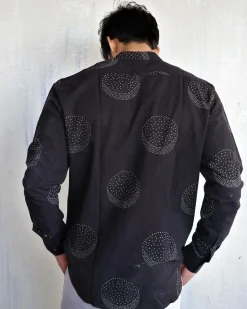 Black Moon Block-Printed Men'S Shirt