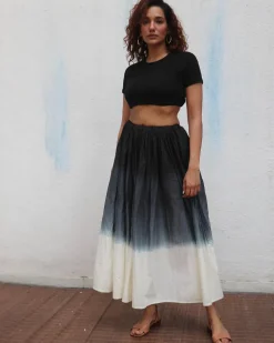 Blanca Hand-dyed Cotton Skirt - Free Size