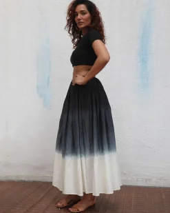 Blanca Hand-dyed Cotton Skirt - Free Size