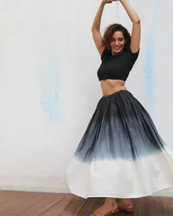 Blanca Hand-dyed Cotton Skirt - Free Size