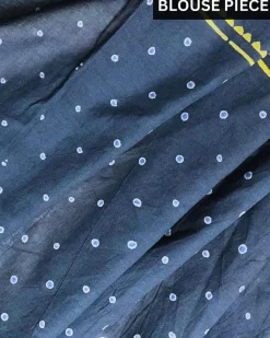 Blue Bird Hand Blockprinted Cotton Saree
