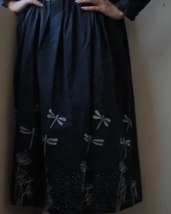 Blue Dragonfly Blockprinted Cotton Dress