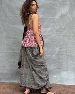 Blush of Dusk Blockprinted Cotton Saree