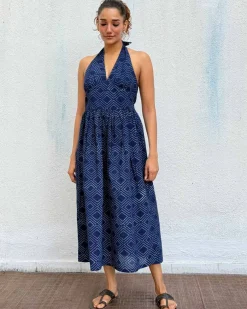 Bohème Blockprinted Cotton Dress