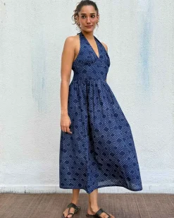 Bohème Blockprinted Cotton Dress