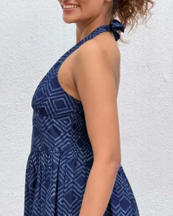 Bohème Blockprinted Cotton Dress