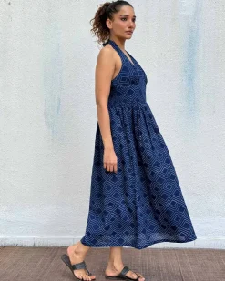 Bohème Blockprinted Cotton Dress