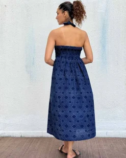 Bohème Blockprinted Cotton Dress