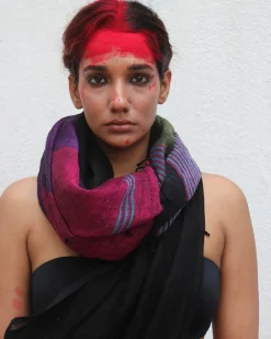 Brahmi Handwoven Linen Saree - Kaali