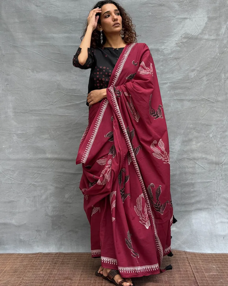 Breeze Blockprinted Cotton Saree
