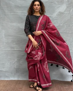 Breeze Blockprinted Cotton Saree