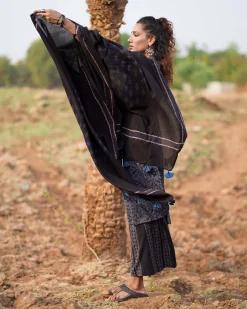 Breezy Dreams Blockprinted Cotton Dupatta-WWB
