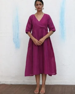 Brisa Handwoven Linen Dress - Breathe
