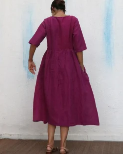 Brisa Handwoven Linen Dress - Breathe