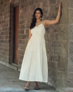 Buttercup Fade Ivory Block Printed Dress - SFD