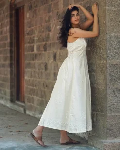 Buttercup Fade Ivory Block Printed Dress - SFD