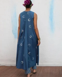 Chandramallika Block printed Cotton Kurta Set - Flower Girl