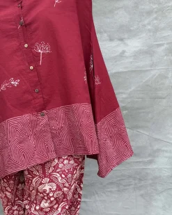Chirp of Dawn Blockprinted Cotton Top