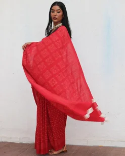 Colossus Handblockprinted Cotton Saree - Fmtm