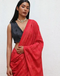 Colossus Handblockprinted Cotton Saree - Fmtm