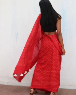 Colossus Handblockprinted Cotton Saree - Fmtm