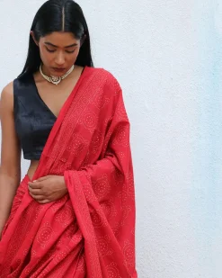 Colossus Handblockprinted Cotton Saree - Fmtm