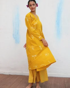 Dahliya Block printed Cotton Kurta Set - Flower Girl