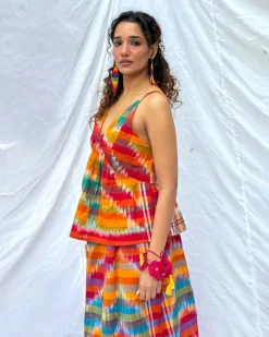 Dhwani Gamcha Cotton Top - GMC